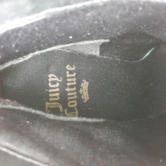 EUC JUICY COUTURE BLACK BLOCK HEELED ANKLE BOOTS - Picture 6 of 10